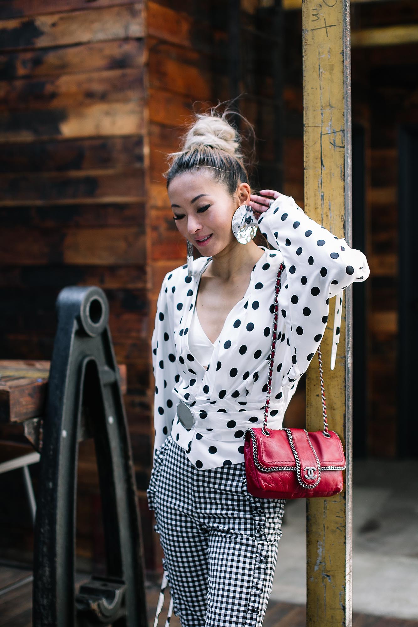 jacquemus polka dot top